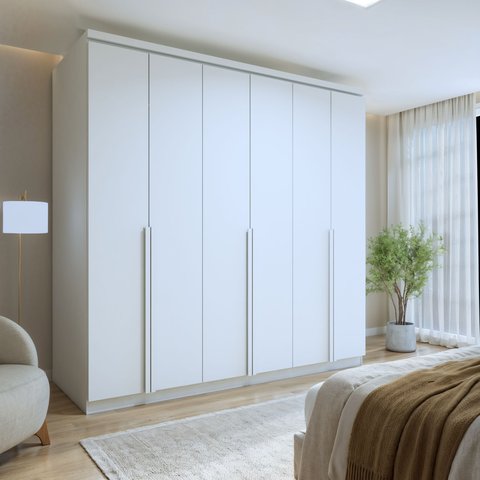 Guarda-Roupa Casal 6 Portas 4 Gavetas Alonzo 100% MDF