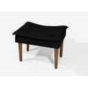 Ver imagem 1 de Puff Banqueta Decorativa Penteadeira Luxo Pés Palito Retrô - Preto