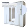 Guarda-Roupa Casal com Espelho 6 Portas 4 Gavetas Alonzo 100% MDF - 5