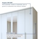 Ver imagem 3 de Guarda-Roupa Casal 6 Portas 4 Gavetas com Espelho 100% MDF 230cm Alonzo Branco