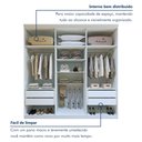 Ver imagem 4 de Guarda-Roupa Casal com Espelho 6 Portas 4 Gavetas Alonzo 100% MDF