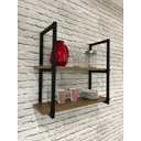 Ver imagem 4 de Prateleira Estilo Industrial Suspensa 68cm Cozinha Design
