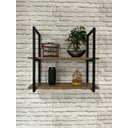 Ver imagem 1 de Prateleira Estilo Industrial Suspensa 68cm Cozinha Design