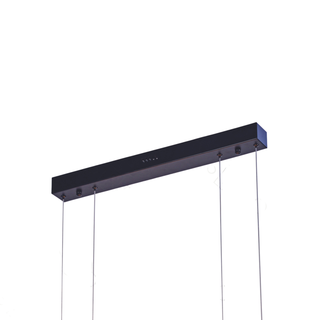 Lustre Pendente DCD03047 2 Quadrados 40×60CM 160W 3000K 12600LM METAL ESCOVADO Preto+ACRILICO CABO:  - 3