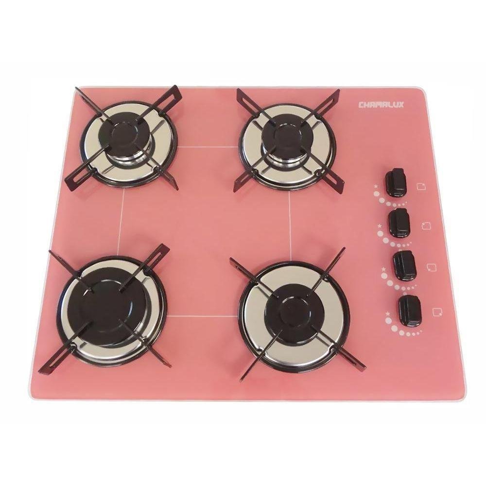 Fogão Cooktop 4 Bocas Ultrachama Rosa Chamalux - 1