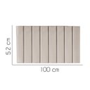Ver imagem 2 de Painel Estofada Líbia 100CM Solteiro Courino Bege - D A DECOR