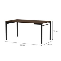 Conjunto Sala de Jantar Santana Preto Mesa e 6 Cadeiras Carraro - 3