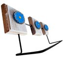 Ver imagem 5 de Kit Banheiro com 2 Toalheiros + Porta Papel Higiênico + Toalheiro Rustico Artesanal Cor Azul