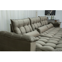 Ver imagem 5 de Sofá Retrátil e Reclinável Ipanema 2,10m em Tecido Veludo C/ 03 Módulos - Montagem Inclusa