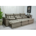 Ver imagem 1 de Sofá Retrátil e Reclinável Ipanema 2,10m em Tecido Veludo C/ 03 Módulos - Montagem Inclusa