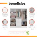 Ver imagem 4 de Guarda Roupas Casal 6 Portas 3 Gavetas com Chave Tami