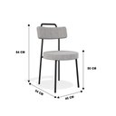 Ver mais imagens de Cadeira de Jantar Ster com Acabamento em Linho Cinza - Belliv Decor