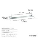 Ver imagem 4 de Toalheiro Duplo 70 cm Inox Rose Gold - Kromus RT0310R