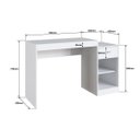 Ver imagem 3 de Mesa Escrivaninha Lorenza 1 Gaveta 126cm Branca