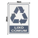 Ver imagem 2 de Combo 3 Adesivos De Sinalização Lixo Comum 15x20 Acesso - S-247 F9e