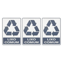 Ver imagem 1 de Combo 3 Adesivos De Sinalização Lixo Comum 15x20 Acesso - S-247 F9e