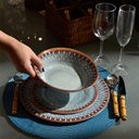 Ver imagem 4 de Prato de Sobremesa Ocean Melamina Kenya Azul