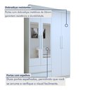 Ver mais imagens de Guarda-Roupa Solteiro com Espelho 4 Portas 2 Gavetas Zeus