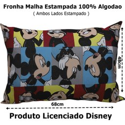 Fronha Portallar Malha Disney Estampada Mickey Glasses 48cmx68cm Multicolor - 4
