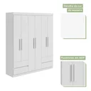 Ver imagem 6 de Guarda-Roupa Casal 6 Portas 4 Gavetas Argus