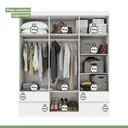 Ver imagem 5 de Guarda-Roupa Casal 6 Portas 4 Gavetas Argus