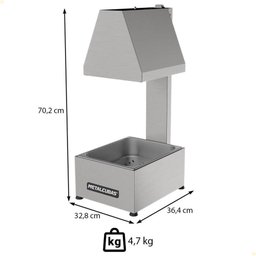 Conservador de Fritura Elétrico Metalcubas 1 Cuba em Inox 220v Mcf01cp - 3