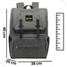Bolsa Maternidade Mochila Feminina Bebê Impermeável:cinza - 2