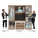 Ver mais imagens de Guarda Roupa Casal 6 Portas 2 Gavetas Porto Carraro Freijó
