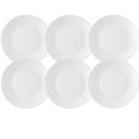 Ver imagem 1 de Jogo 6 Pratos para Sobremesa Rasos 18cm Branco Plástico Coza Mesa Posta