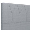 Ver imagem 7 de Cabeceira Cama Box Casal 140 cm Aurora W01 Suede Cinza - Lyam Decor