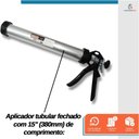 Ver imagem 4 de Kit Aplicador de Silicone 15" Starfer + Selante Pu40 Cinza Unipega 600ml Vedação e Colagem