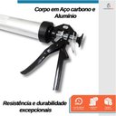 Ver imagem 2 de Kit Aplicador de Silicone 15" Starfer + Selante Pu40 Cinza Unipega 600ml Vedação e Colagem