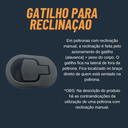 Ver imagem 7 de Poltrona do Papai Reclinável em Suede Cinza Reclinação Manual - Modelo Florença