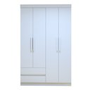 Ver imagem 3 de Guarda-Roupa Solteiro 4 Portas 2 Gavetas Zeus