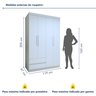 Guarda-Roupa Solteiro 4 Portas 2 Gavetas Zeus - 4