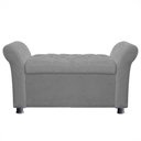 Ver imagem 2 de Recamier Bau Egeo 120x Suede Cinza - Bandiera Decor