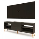 Ver imagem 1 de Rack com Painel Tv até 60 Polegadas Milão 1 Porta Preto - Pm