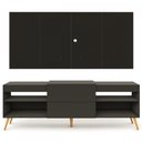 Ver imagem 2 de Rack com Painel Tv até 60 Polegadas Milão 1 Porta Preto - Pm