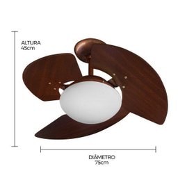 Ventilador de Teto Aventador Stilo 3 Pás MDF Tron Ventiladores 127V - 4