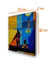 Ver imagem 7 de Mini Quadro com Barqueiro Transportando Uma Mulher em Acrílico 30x25cm