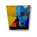 Ver imagem 6 de Mini Quadro com Barqueiro Transportando Uma Mulher em Acrílico 30x25cm