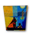 Ver imagem 6 de Mini Quadro com Barqueiro Transportando Uma Mulher em Acrílico 30x25cm
