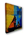 Ver imagem 3 de Mini Quadro com Barqueiro Transportando Uma Mulher em Acrílico 30x25cm