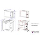 Ver imagem 3 de Armário Conjunto de Banheiro com Gabinete, Cuba e Espelheira 3 Portas Viena 80 cm