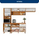 Ver imagem 5 de Cozinha Compacta 10 Portas Balcão Tampo Sicília Yescasa Freijó UV/Off Acetinado/Ripado Frisado