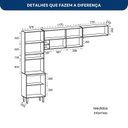 Ver imagem 7 de Cozinha Compacta 10 Portas Balcão Tampo Sicília Yescasa Freijó UV/Off Acetinado/Ripado Frisado