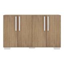 Ver imagem 3 de Aparador Buffet 4 Portas Com Pés Quadrados Viena V3607 Rustic/Branco Rustic/Branco