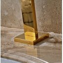 Ver imagem 6 de Torneira Misturador Lavabo Banheiro Duplo Comando Dourada