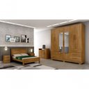 Ver imagem 3 de Guarda Roupa Solteiro Encant 6 Portas 6 Gavetas MDP com Espelho Cumaru 180cm