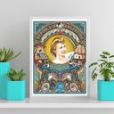 Ver imagem 2 de Quadro Evita Republica Argentina 45x34cm:Madeira branca